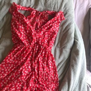 Red floral dress by Influence